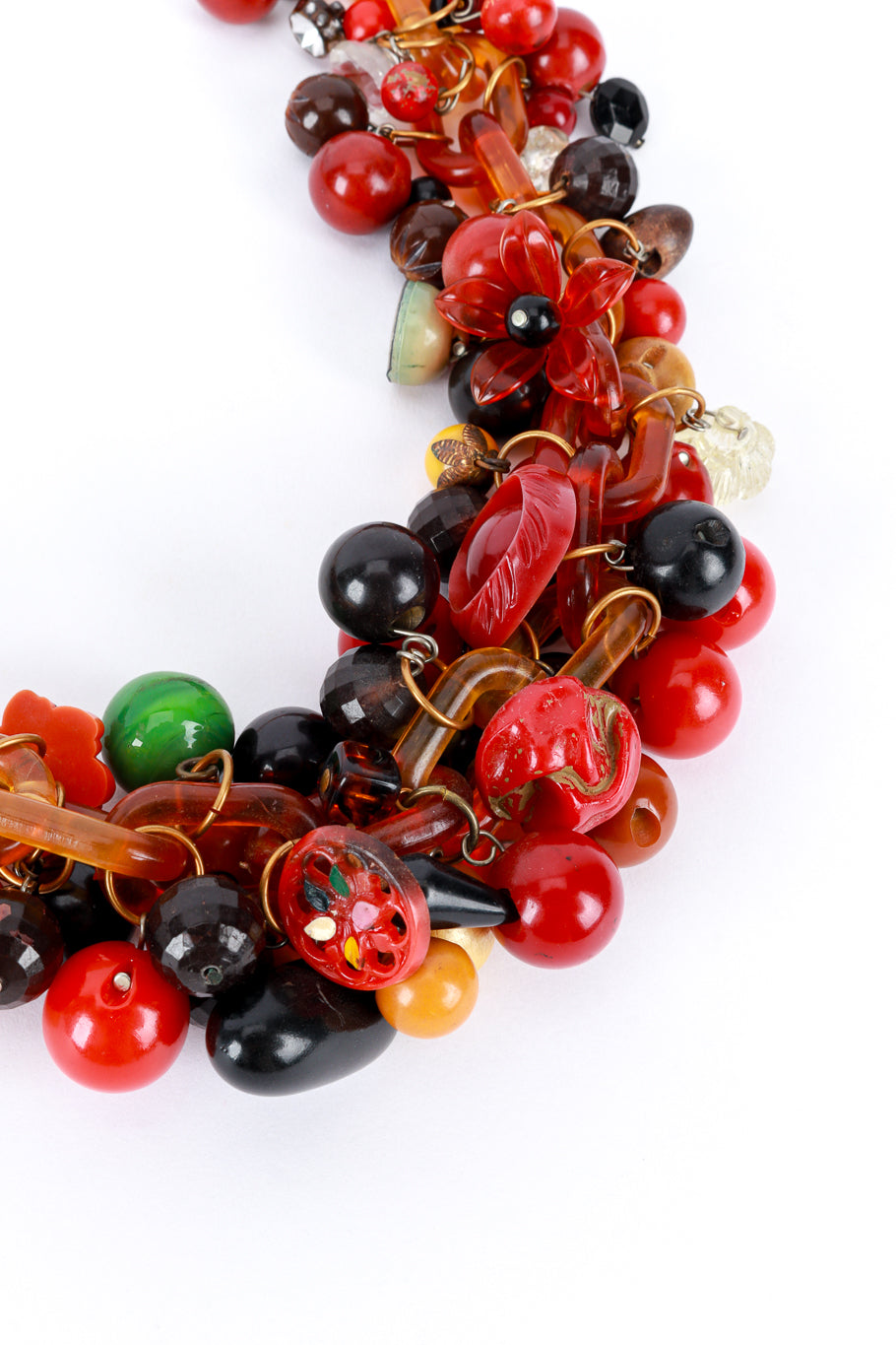 Vintage Beaded Charm Necklace bead detail @RECESS LA