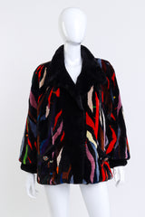 Vintage Rainbow Flames Fur Coat @RECESS LA