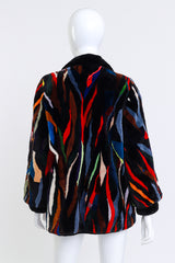 Vintage Rainbow Flames Fur Coat back @RECESS LA