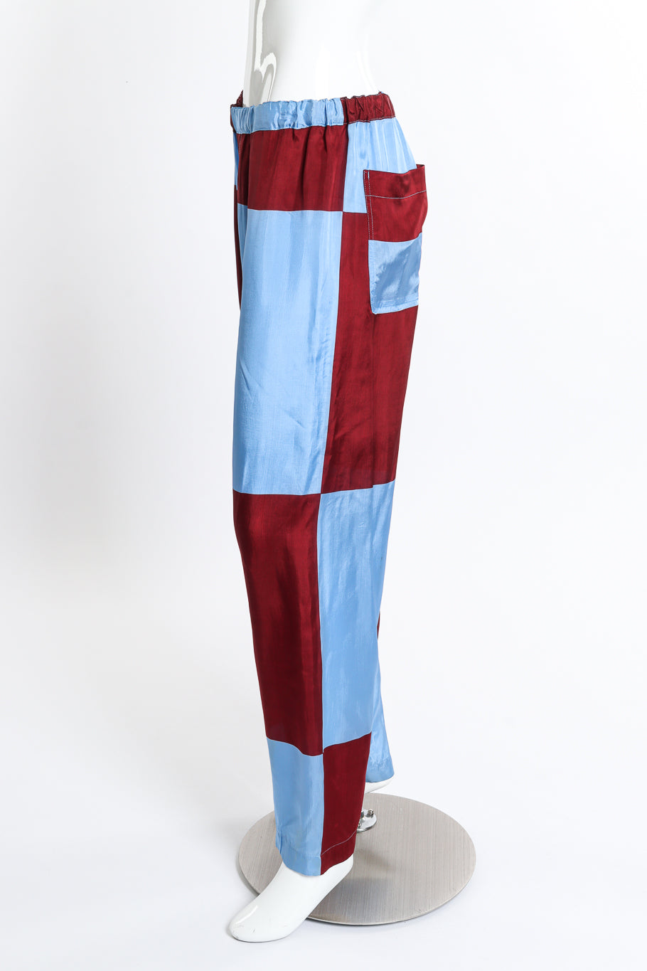Comme des Garcons Colorblock Checker Pants side on mannequin @recess la