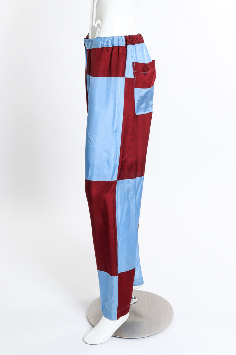 Comme des Garcons Colorblock Checker Pants side on mannequin @recess la
