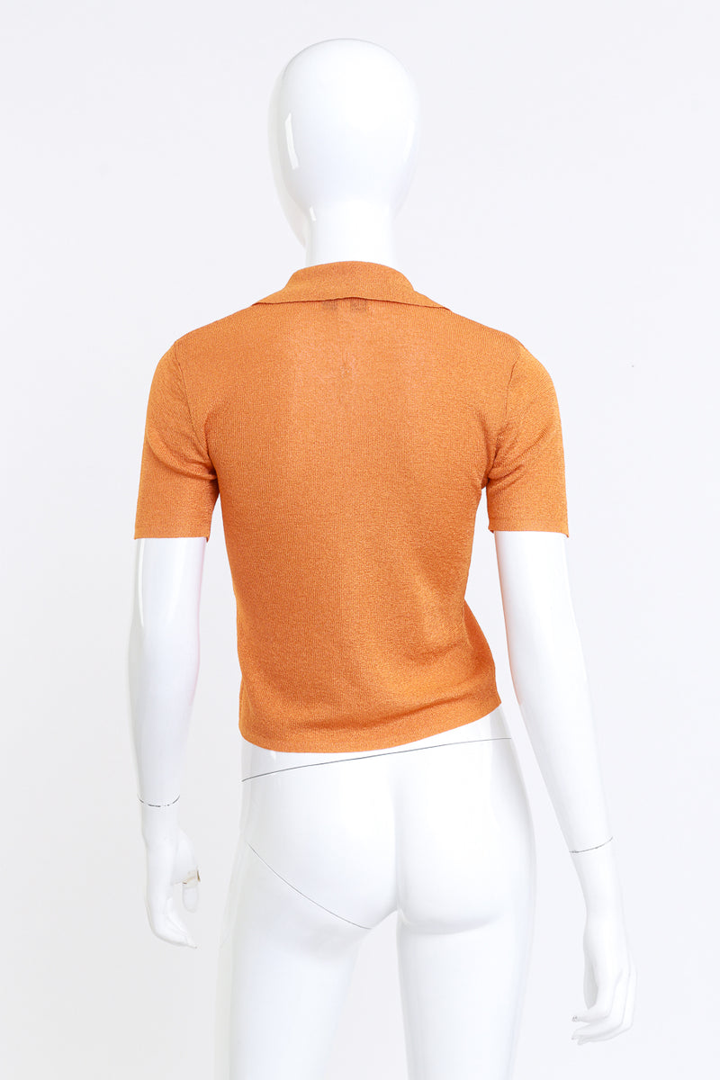 Courréges Lace Up Knit Polo Top back on mannequin @recess la