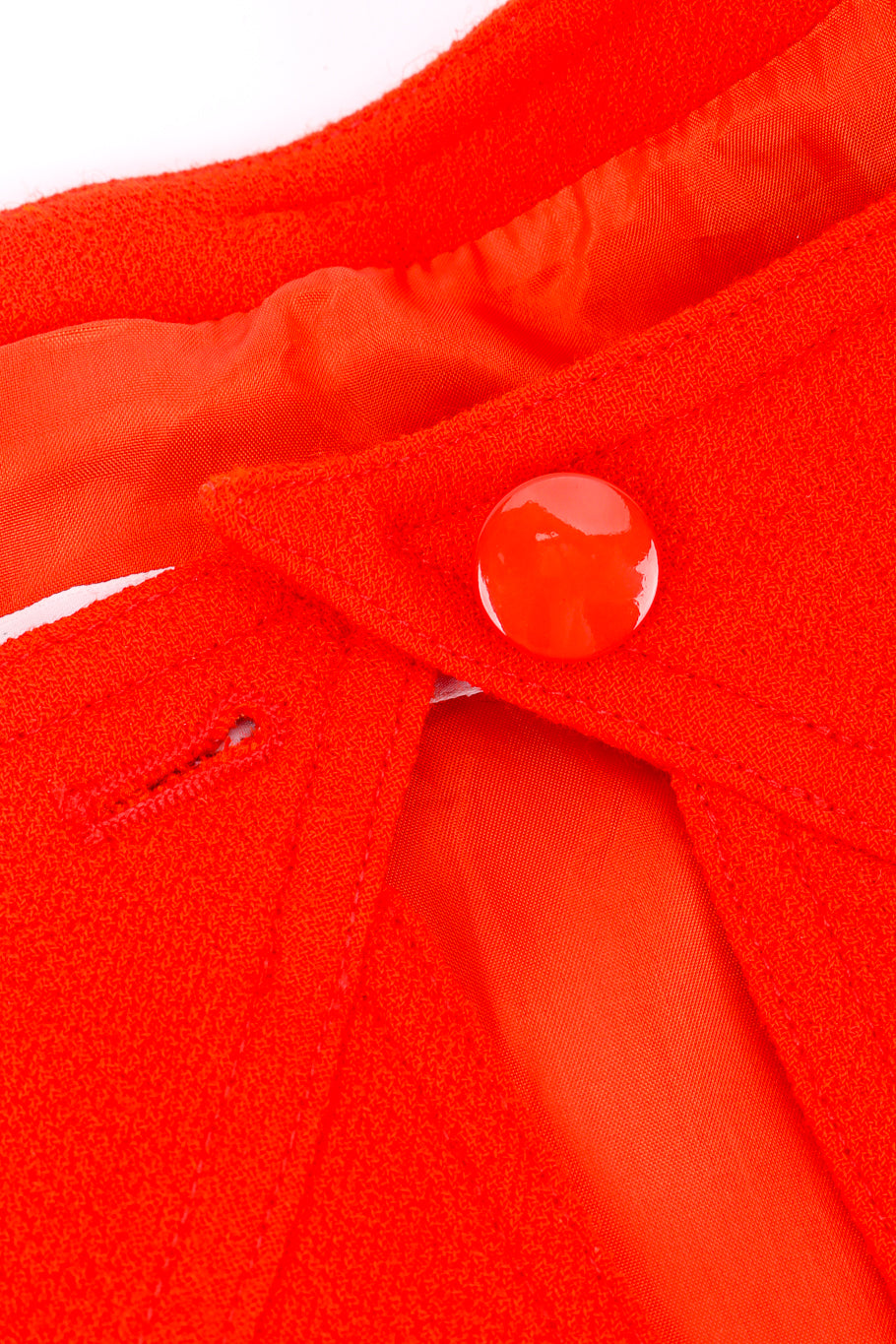 Courréges Mod Wool Jacket and Dress Set button closure closeup @recessla