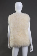 Vintage Mongolian Fur Vest back @RECESS LA