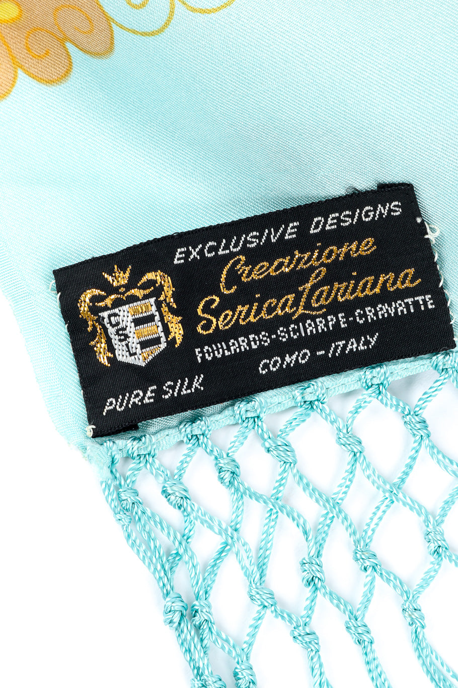 Creazione Serica Lariana bright floral fringe shawl designer label @recessla