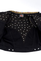 Vintage Cross Walk LA Studded Denim Jacket view of interior @recess la