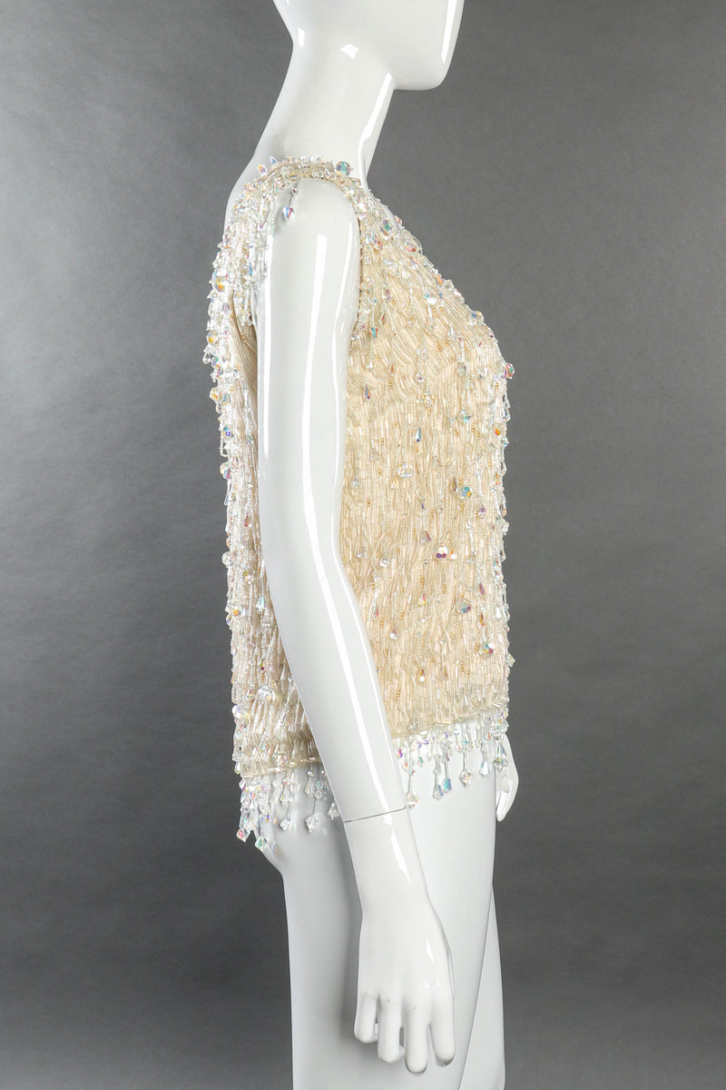 Vintage Beaded Vest side on mannequin @recessla
