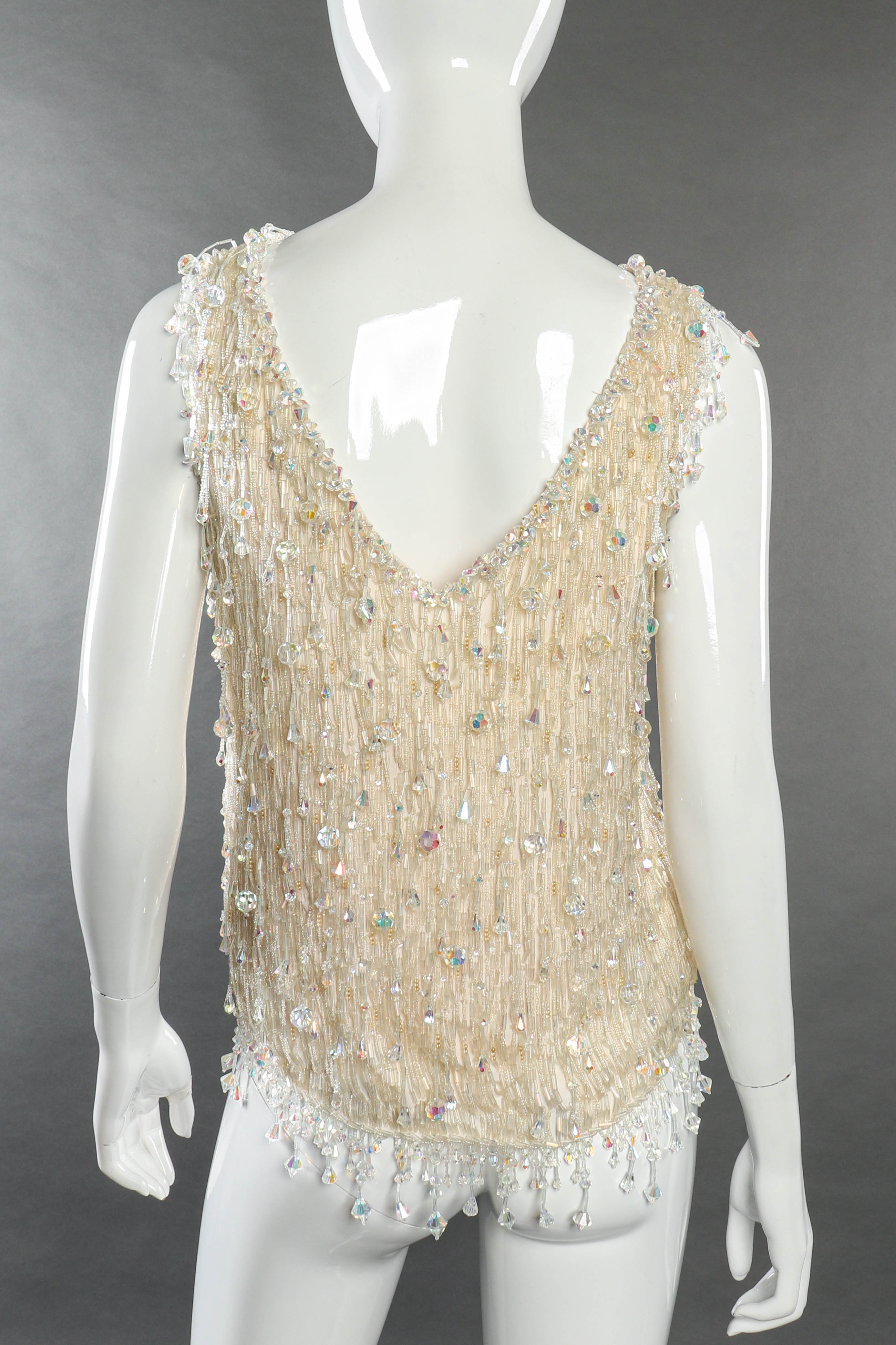 Vintage Beaded Vest back on mannequin @recessla