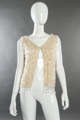 Vintage Beaded Vest front on mannequin @recessla