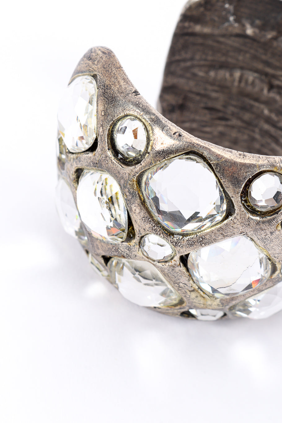 Vintage Dominique Aurientis Rhombus Crystal Cuff crystal closeup @recessla