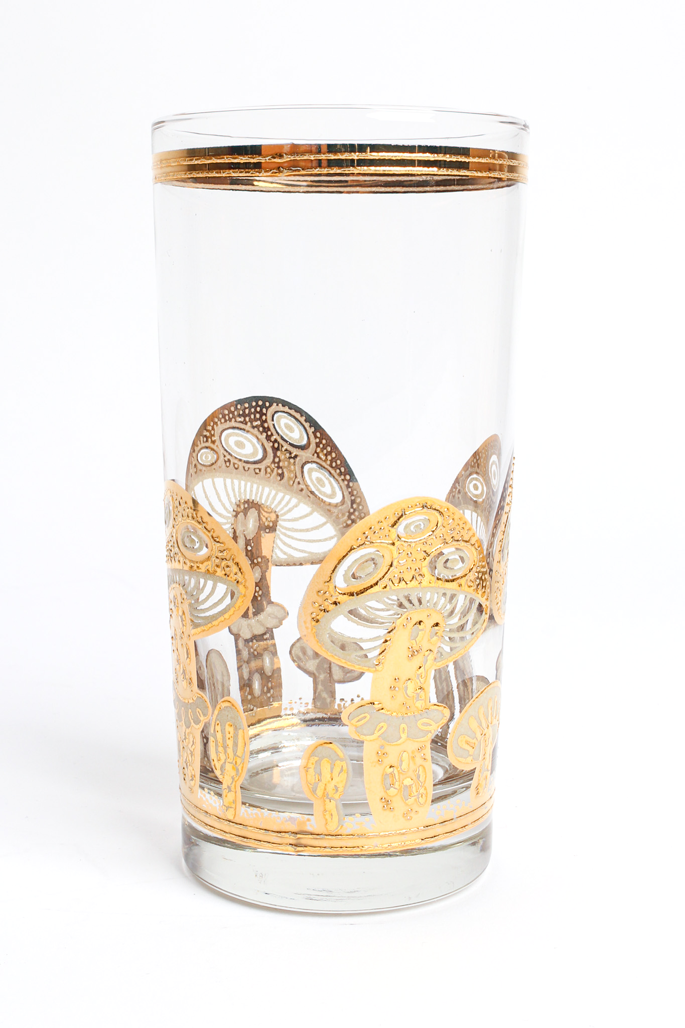 Gilded Mushroom Highball Glasses by Culver one from side @recessla