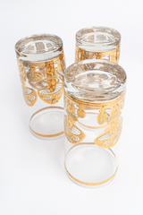 Gilded Mushroom Highball Glasses by Culver three bottoms @recessla