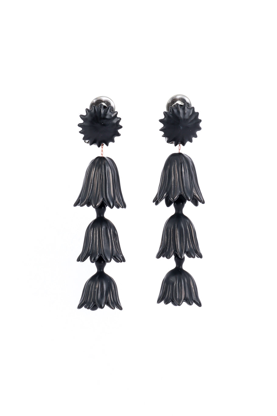 Vintage Oscar de la Renta Mourning Bellflower Drop Earrings @RECESS LA