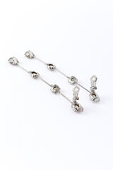 Vintage Oscar de la Renta Crystal Shoulder Duster Bar Link Earrings clips @RECESS LA