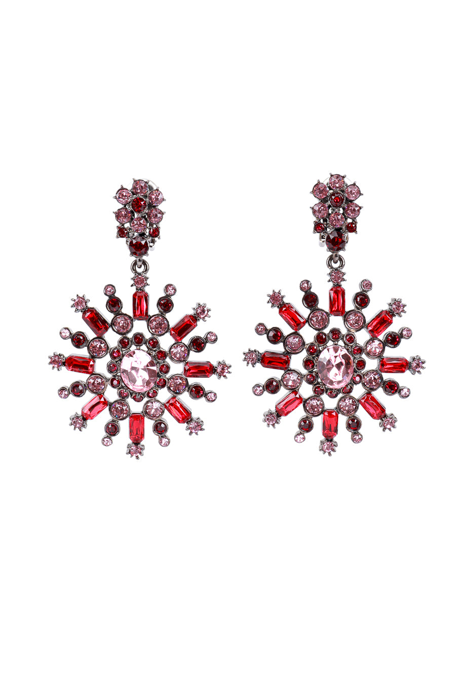 Vintage Oscar de la Renta Floral Starburst Drop Earrings @RECESS LA