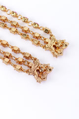 Vintage Oscar de la Renta Rhinestone Cluster Fringe Earrings cartouche @recess la