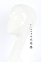 Vintage Oscar de la Renta Pools of Light Shoulder Duster Earrings on mannequin @recess la