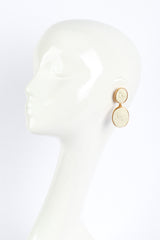 Vintage Oscar de la Renta Classic Cameo Earrings worn @RECESS LA