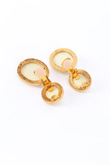 Vintage Oscar de la Renta Classic Cameo Earrings clips open @RECESS LA