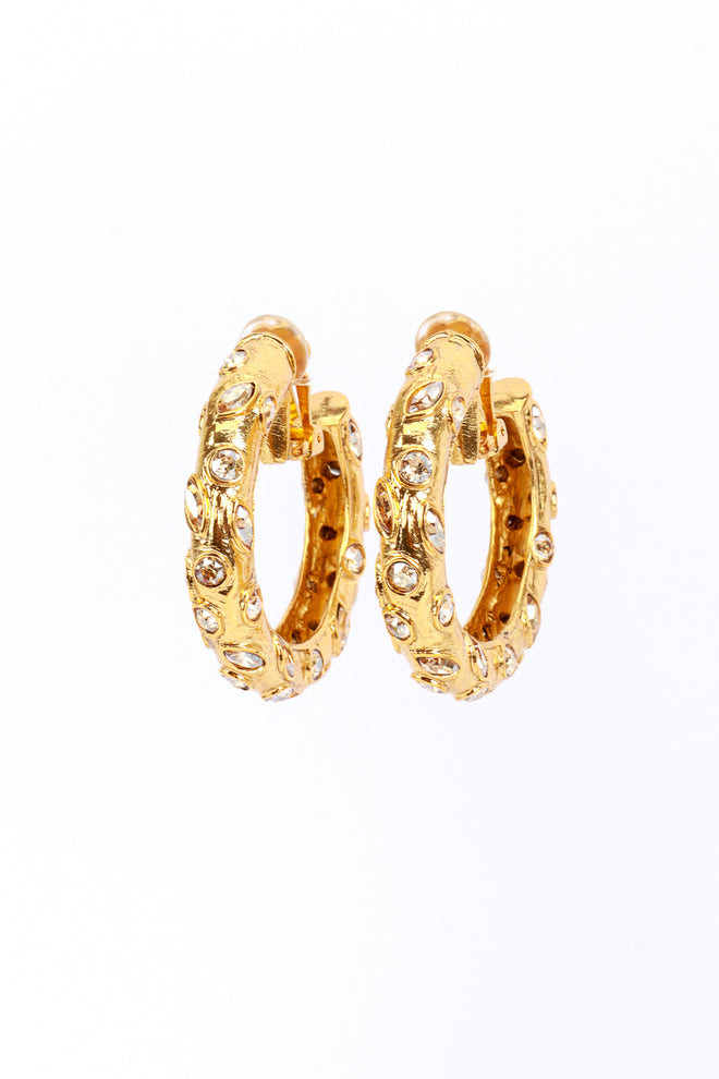 Vintage Oscar de la Renta Jeweled Hoop Earrings @RECESS LA