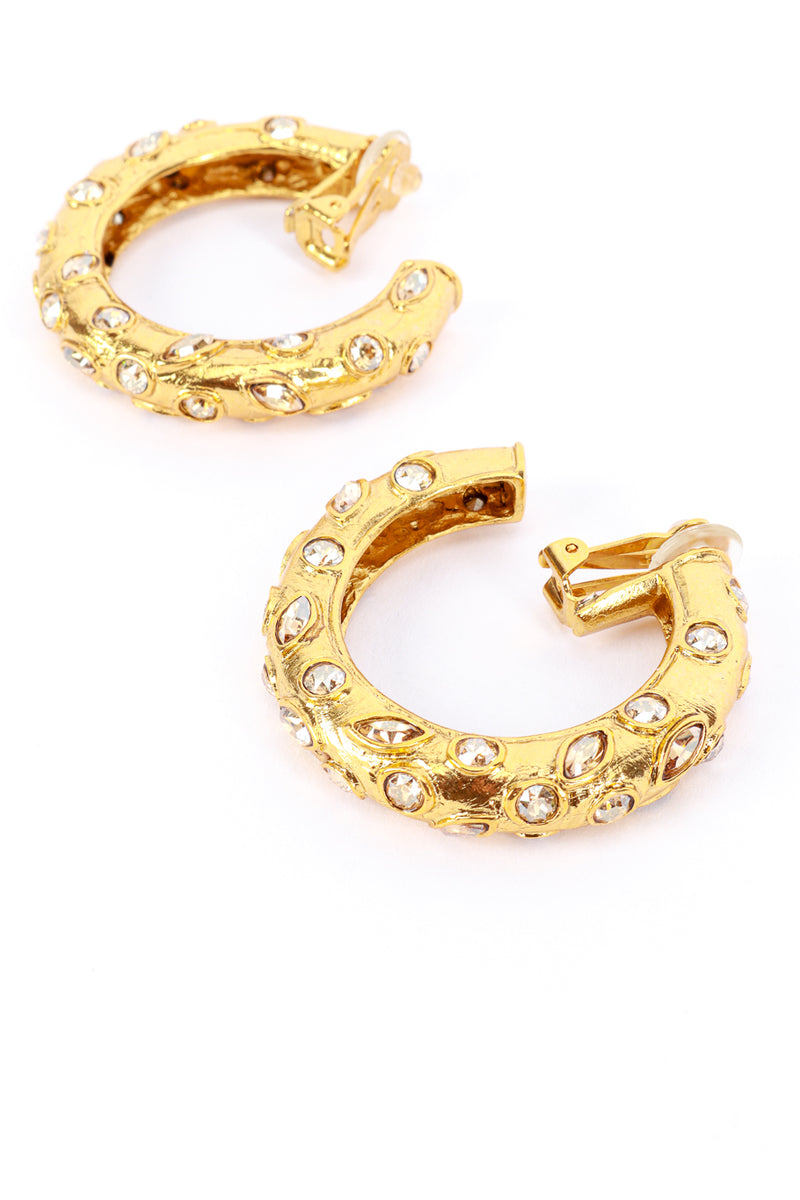 Vintage Oscar de la Renta Jeweled Hoop Earrings detail @RECESS LA