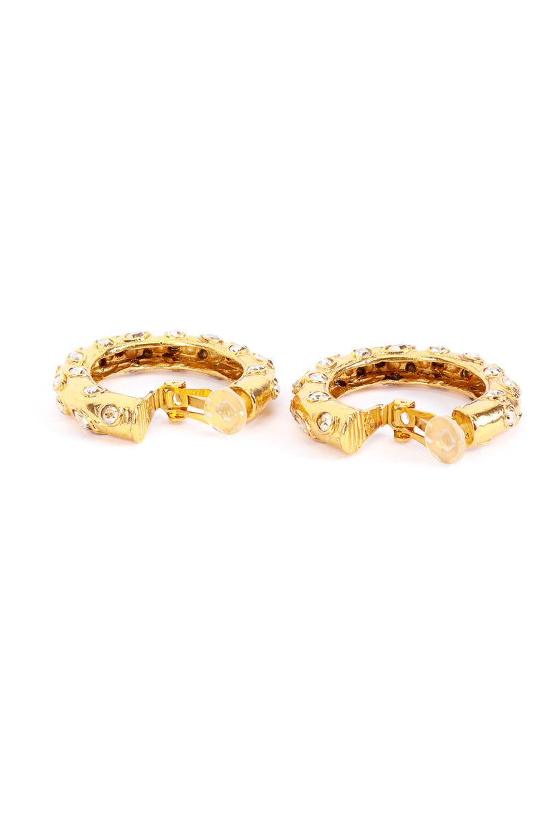 Vintage Oscar de la Renta Jeweled Hoop Earrings clips @RECESS LA