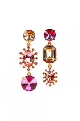 Vintage Oscar de la Renta Mismatched Crystal Drop Earrings @RECESS LA