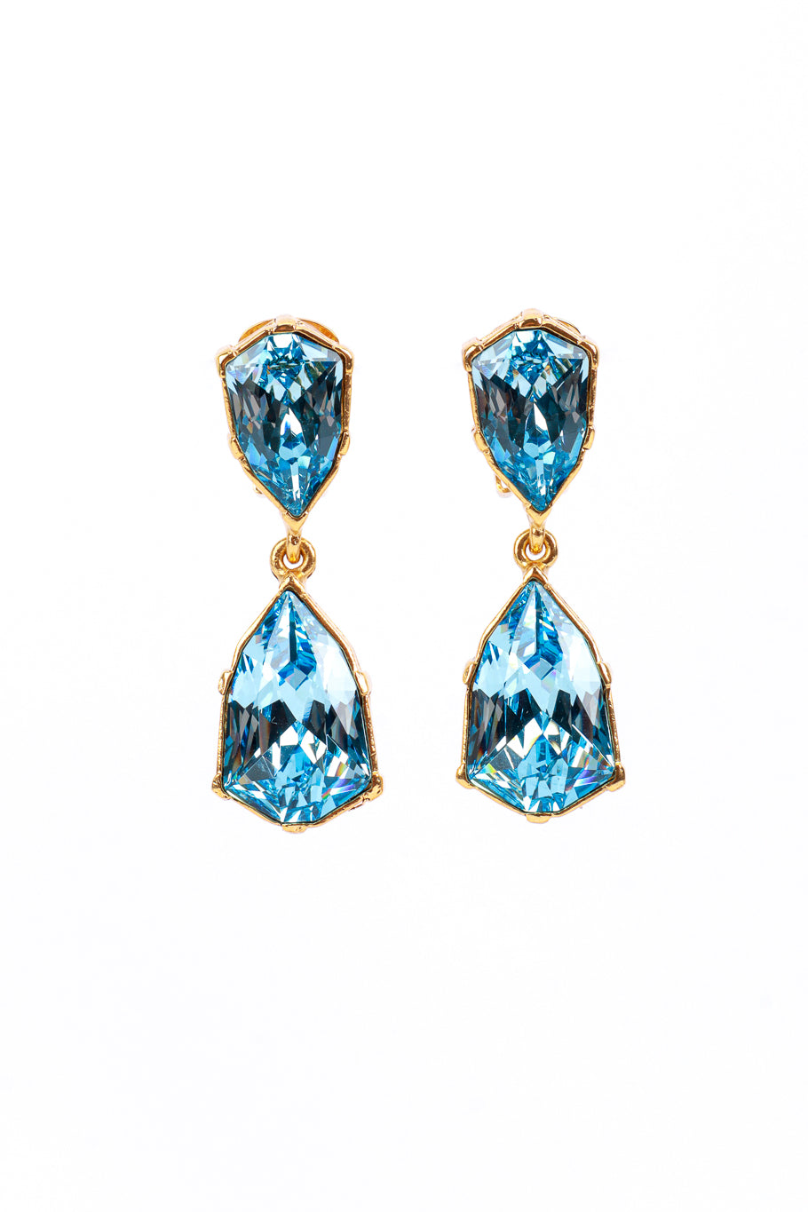 Vintage Oscar de la Renta Aquamarine Gem Drop Earrings @RECESS LA