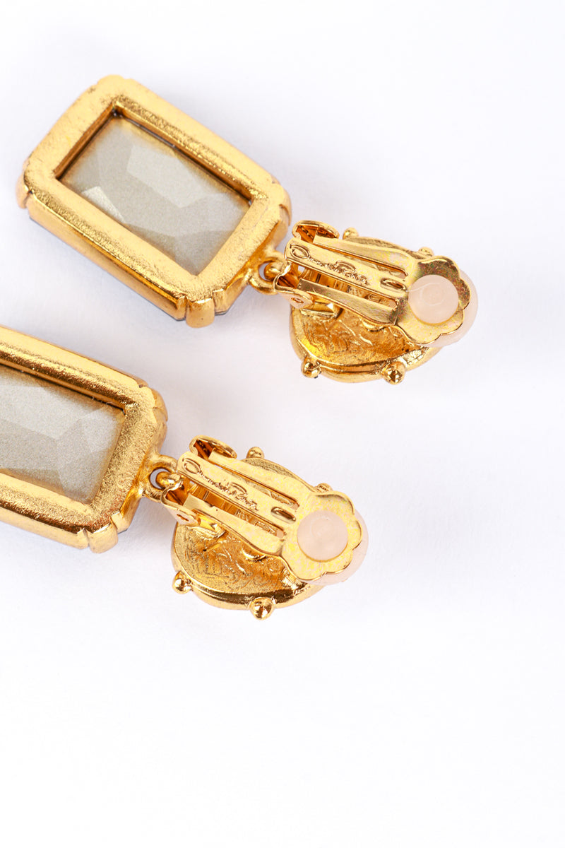 Vintage Oscar de la Renta Pearl & Crystal Drop Earrings make @RECESS LA