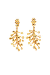 Vintage Oscar de la Renta Golden Mimosa Flower Drop Earrings @RECESS LA