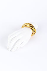 Vintage Oscar de la Renta Sculpted Twist Bracelet on mannequin hand @recess la