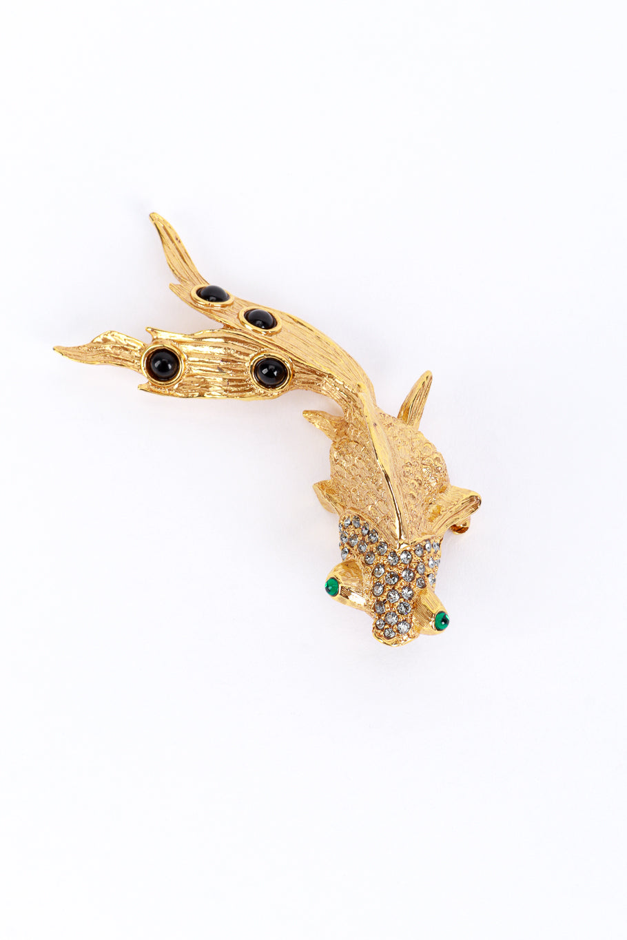 Vintage Oscar de la Renta Koi Fish Brooch front @recess la