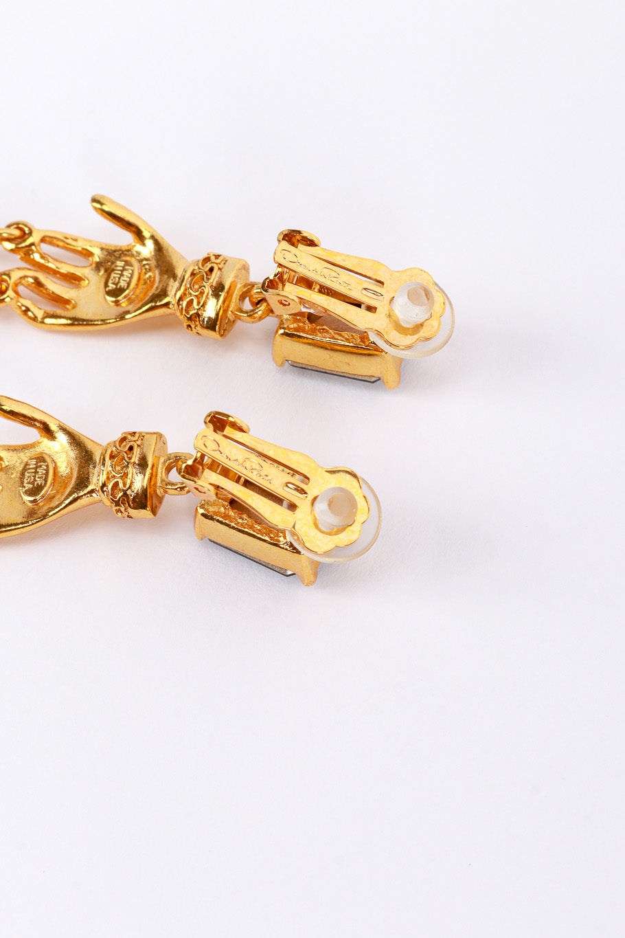 Vintage Oscar de la Renta Victoriana Hand Charm Drop Earrings make @RECESS LA