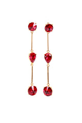 Vintage Oscar de la Renta Ruby Bar Link Drop Earrings @RECESS LA