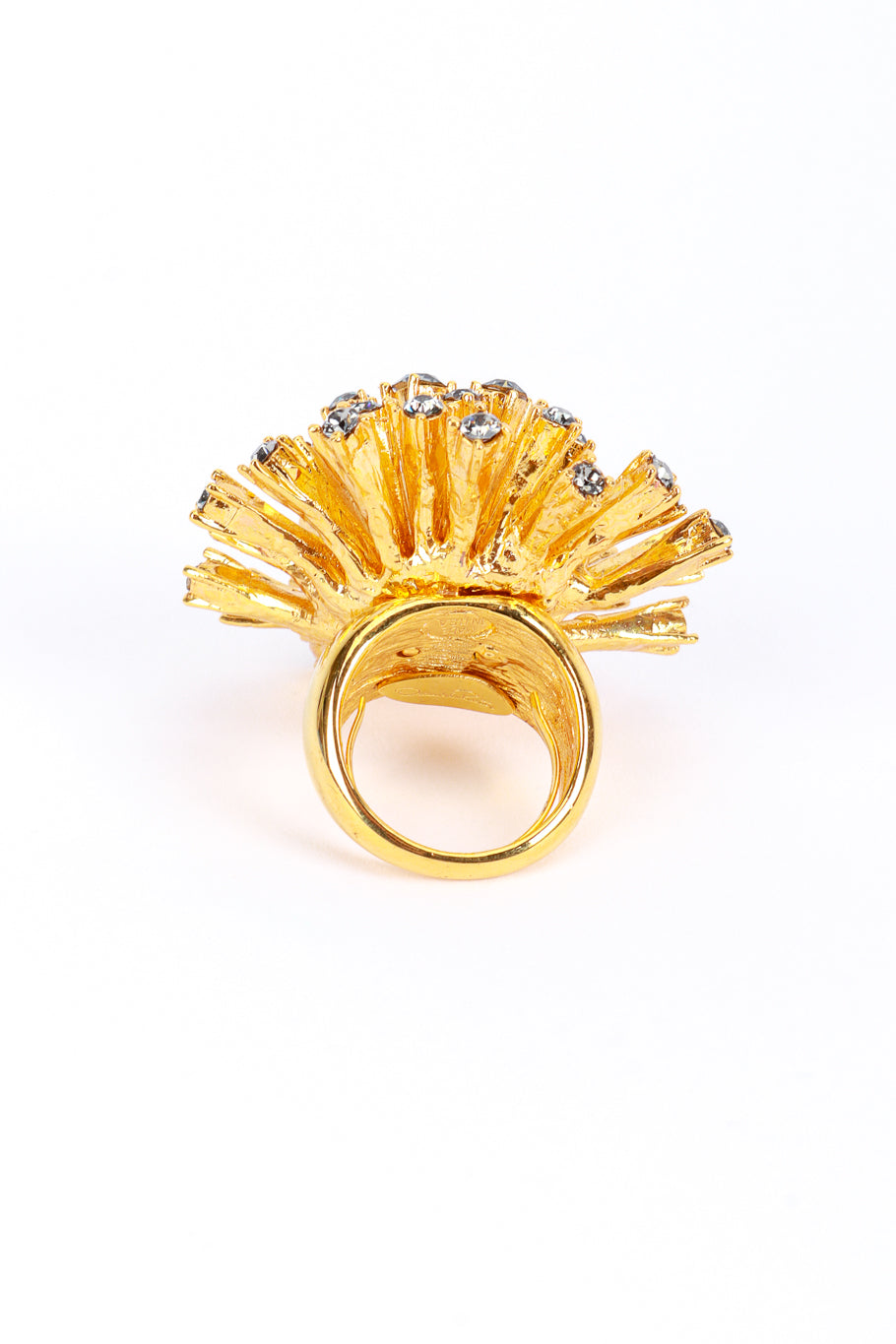 Vintage Oscar de la Renta Sputnik Sunburst Cocktail Ring back @recess la