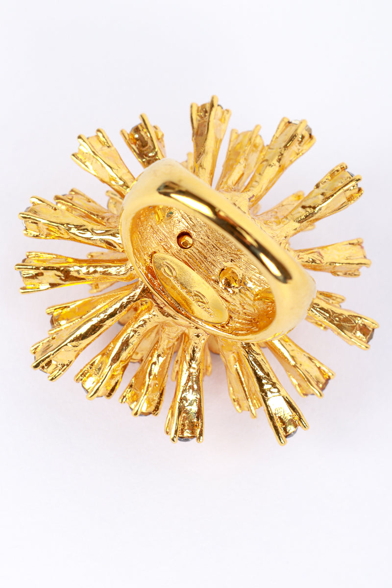 Vintage Oscar de la Renta Sputnik Sunburst Cocktail Ring cartouche @recess la