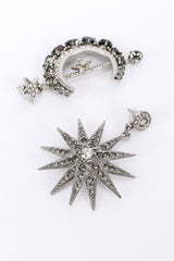 Vintage Oscar de la Renta Moon & Star  Rhinestone Earrings flat @RECESS LA