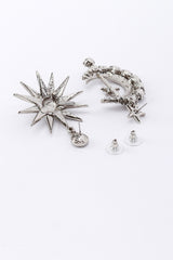 Vintage Oscar de la Renta Moon & Star  Rhinestone Earrings backs @RECESS LA