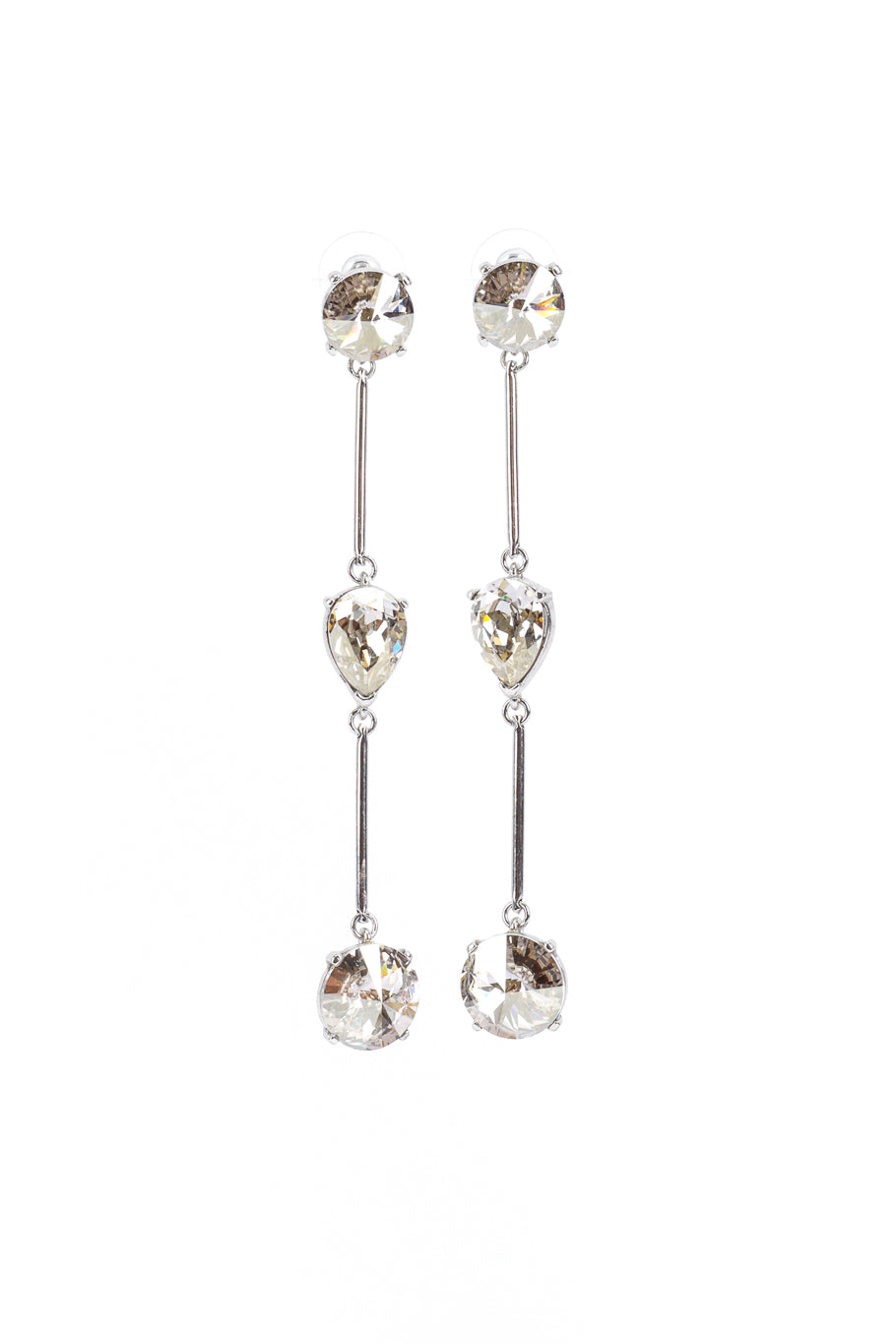 Vintage Oscar de la Renta Crystal Bar Link Drop Earrings @RECESS LA