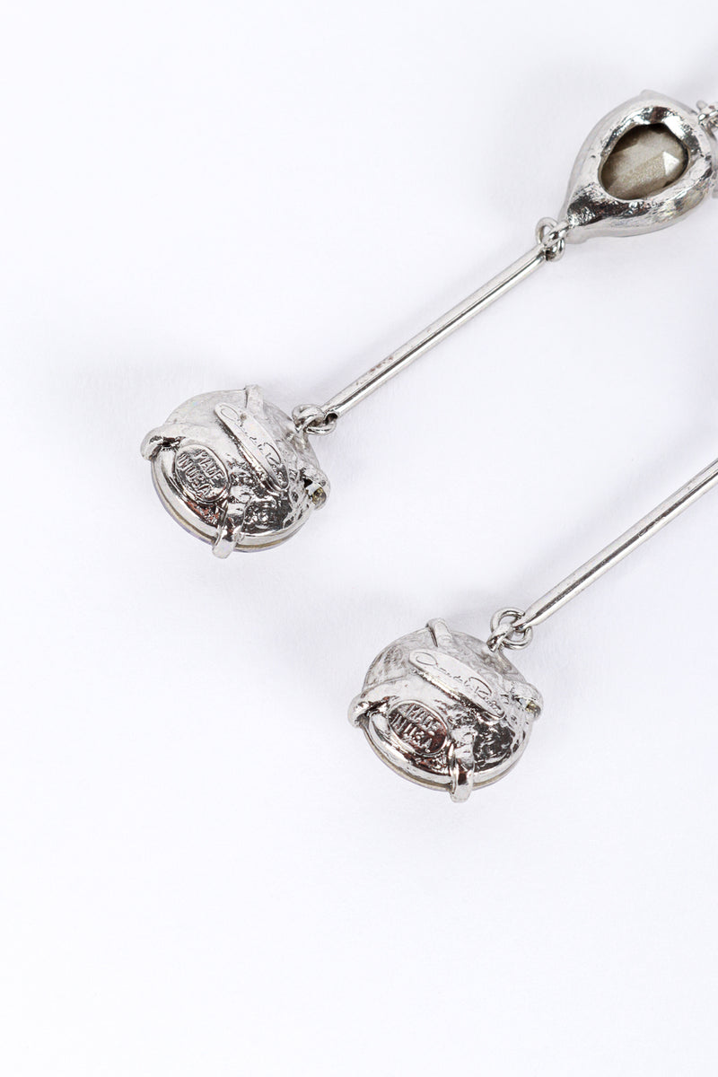 Vintage Oscar de la Renta Crystal Bar Link Drop Earrings make @RECESS LA