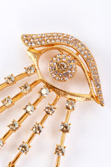 Vintage Oscar de la Renta Rhinestone Bursting Eye Brooch detail @recess la