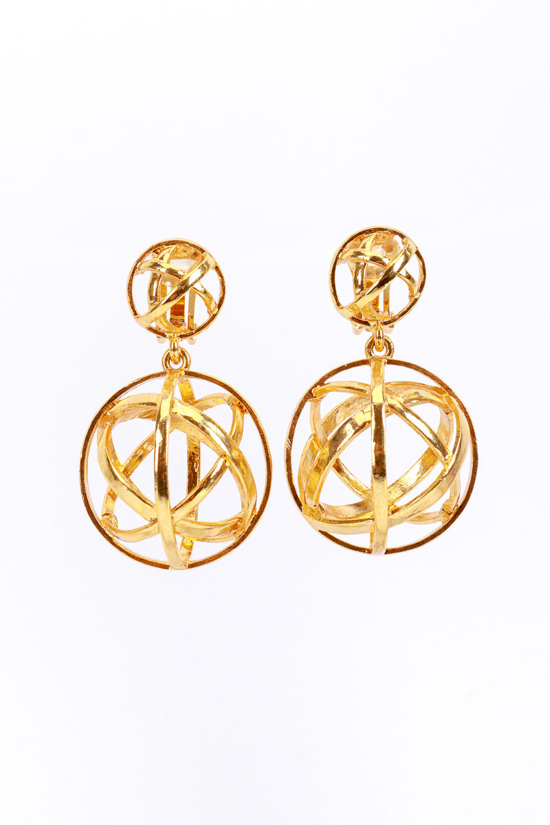 Vintage Oscar de la Renta Sphere Cage Drop Earrings @RECESS LA