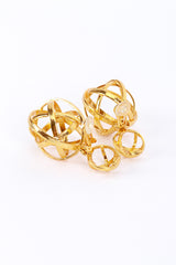 Vintage Oscar de la Renta Sphere Cage Drop Earrings clips @RECESS LA