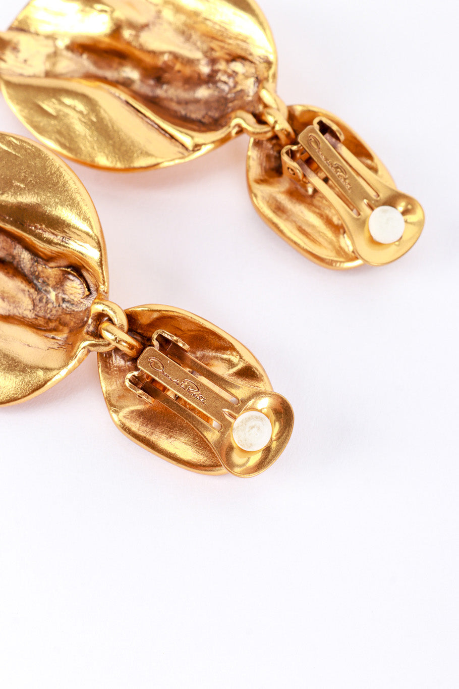 Vintage Oscar de la Renta Organic Petal Drop Earrings make @RECESS LA