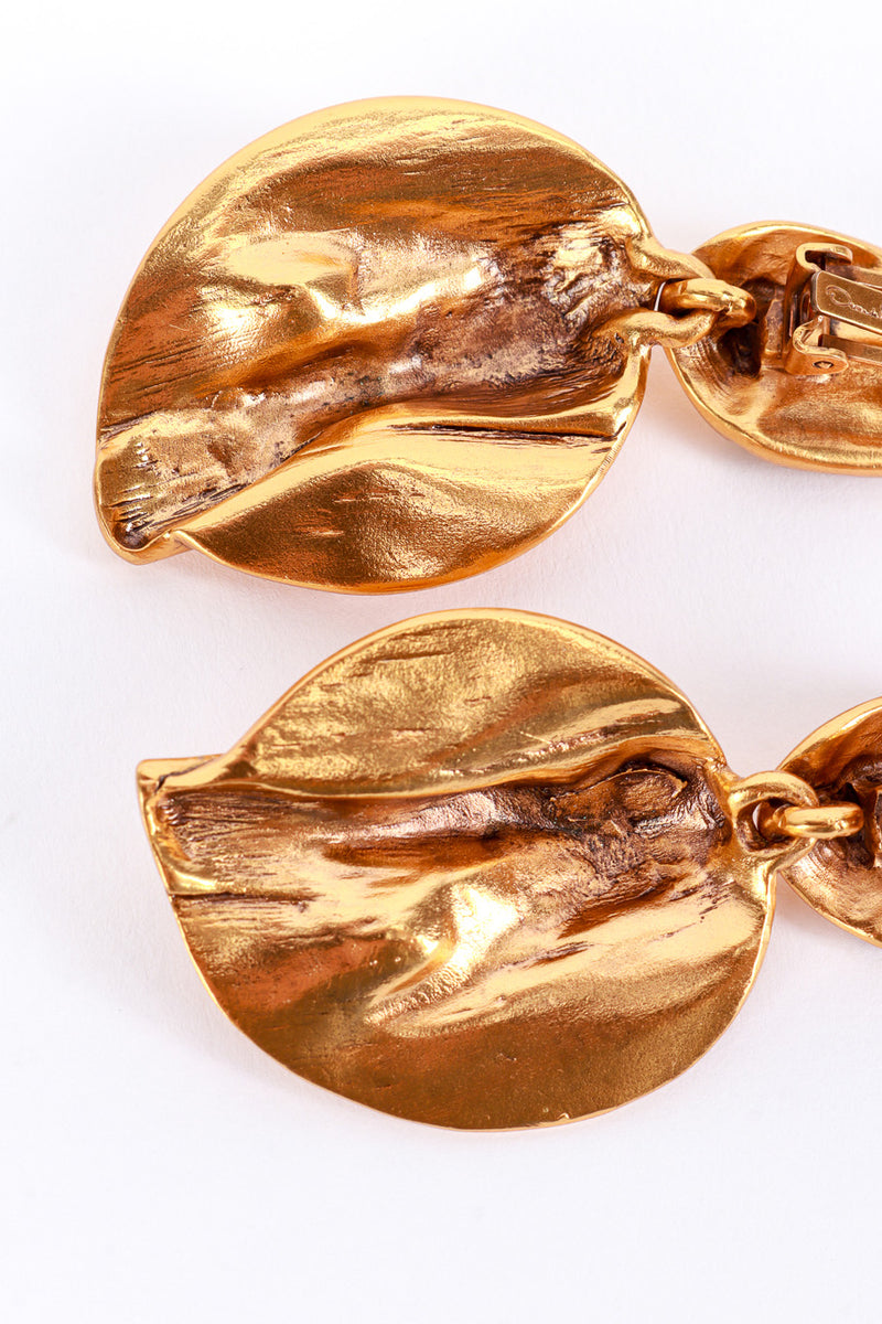 Vintage Oscar de la Renta Organic Petal Drop Earrings make @RECESS LA