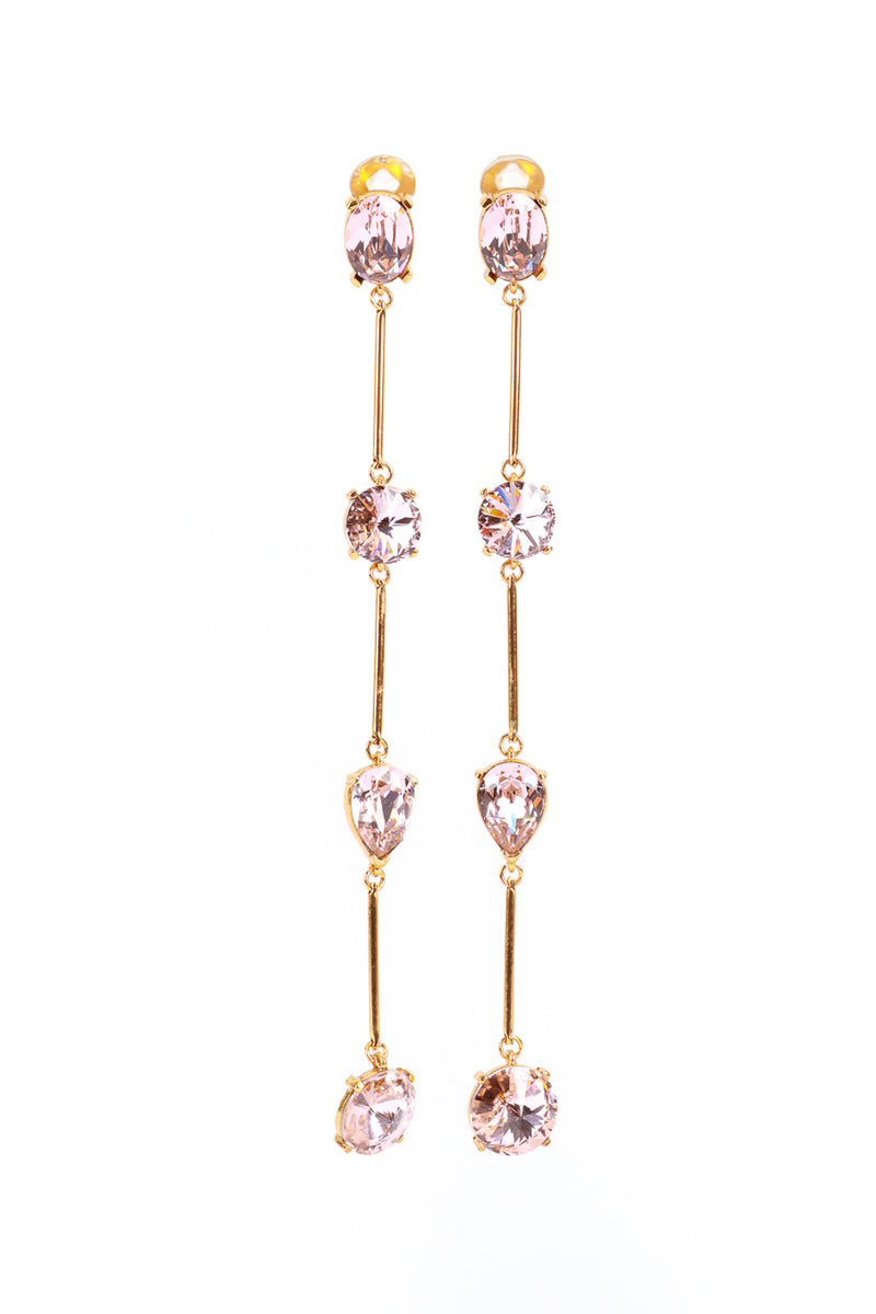 Vintage Oscar de la Renta Rose Shoulder Duster Bar Link Earrings @RECESS LA