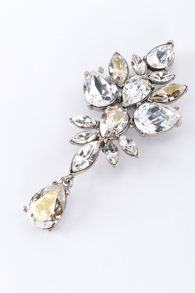 Vintage Oscar de la Renta Crystal Cluster Brooch detail @recess la