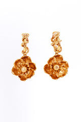 Vintage Oscar de la Renta Anemone Flower Drop Earrings @RECESS LA