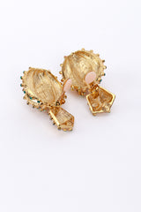 Vintage Oscar de la Renta Peridot Cactus Drop Earrings clips @RECESS LA