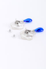 Vintage Oscar de la Renta Colorblock Crystal Flower Earrings backs @RECESS LA